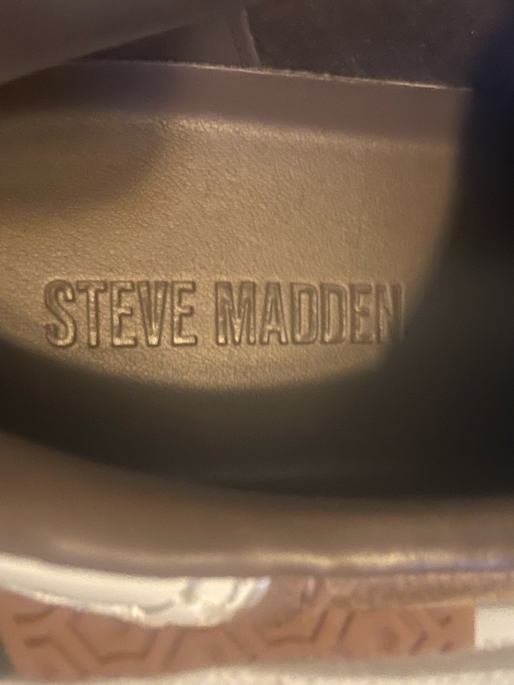 Steve Madden Taupe Leather Low-Top Sneaker with White Laces - Picture 10 of 10